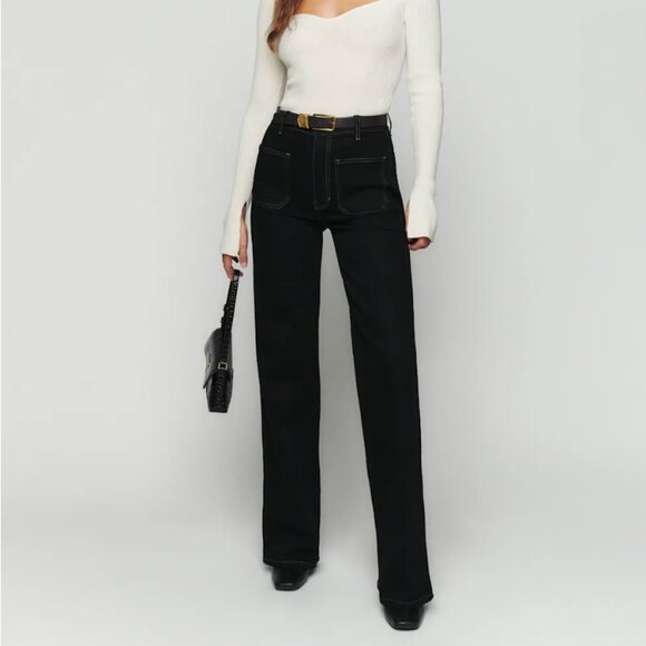 Reformation Alyssa High Rise Wide Leg Jeans - Picture 1 of 4